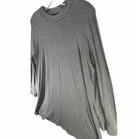 Eileen Fisher Lyocell Stretch Mock Neck Tunic Dress Large Gray Minimalist Modern - Picture 3 of 13